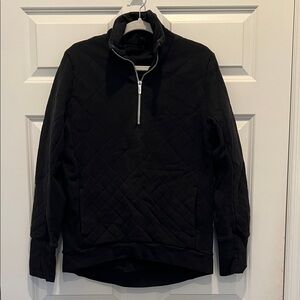 Lululemon Black Quilted half zip pullover 8